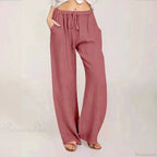 Cotton Linen Palazzo Wide Leg Pants
