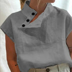 Cotton Loose White Blouse Summer