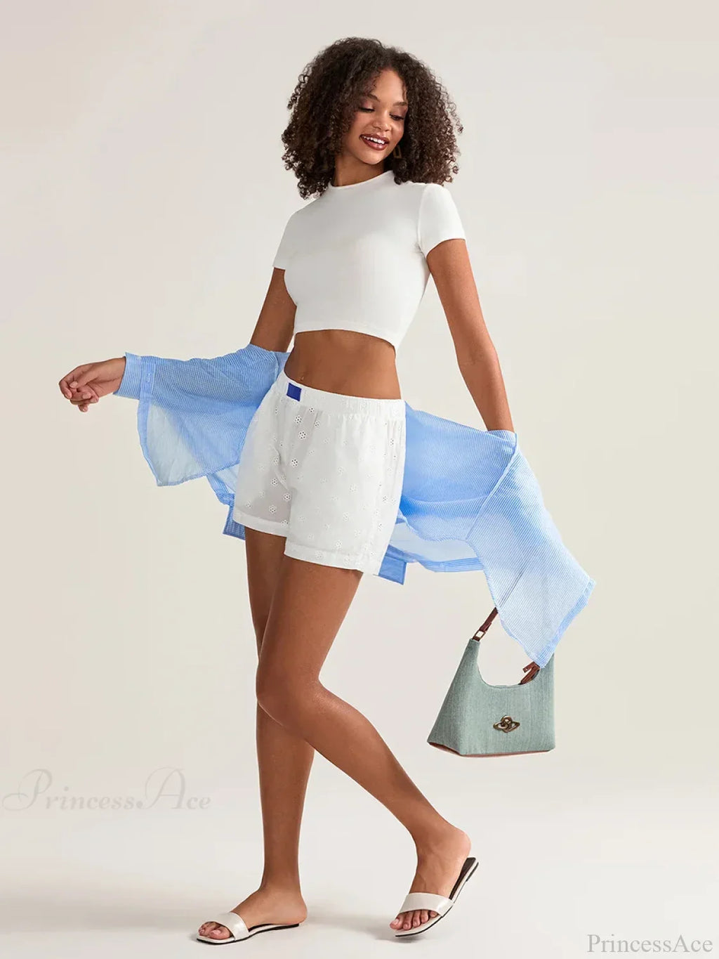 Crochet Hollow Wide Leg Short