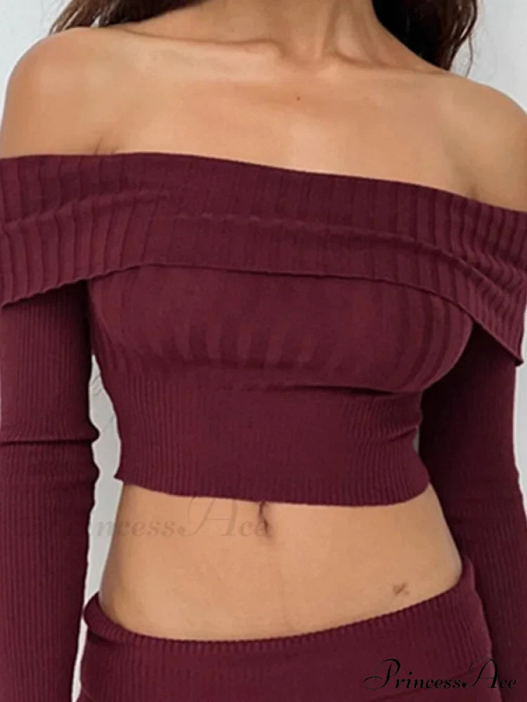 Crop Collared Long-Sleeved For Top Sweater Women