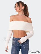 Crop Sweater And Long-Sleeved Comfortable Chest-Wrapped Top Woolen