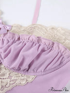 Elegant Lace Purple Cami Top