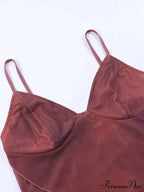 Cross Over Halter Trendy Mesh Crop Cami Top