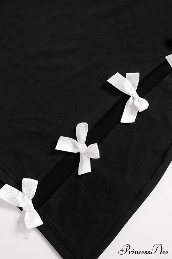 Cut Out Pack Hip Dress With Bow