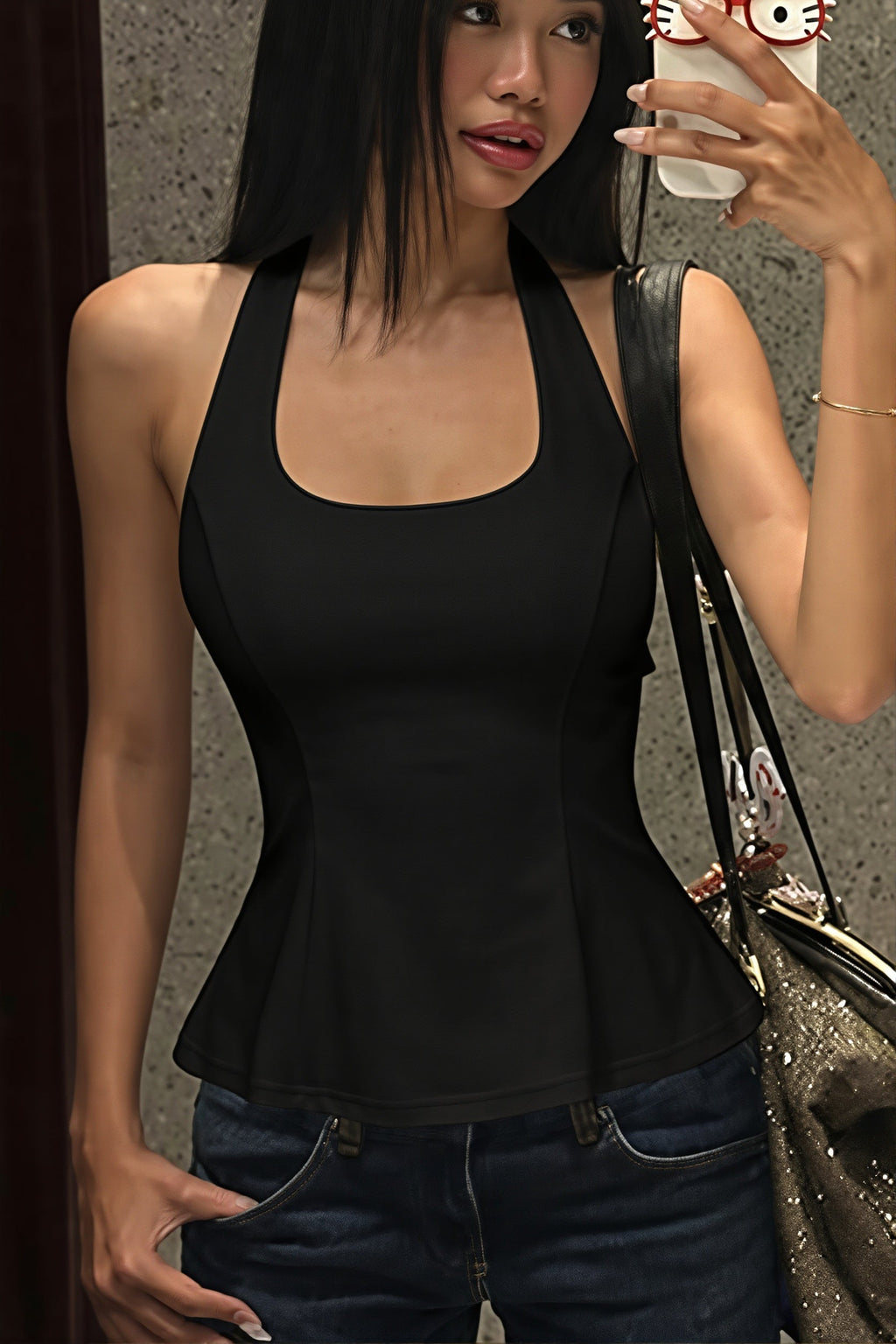 Slim Tie Back Halter Top