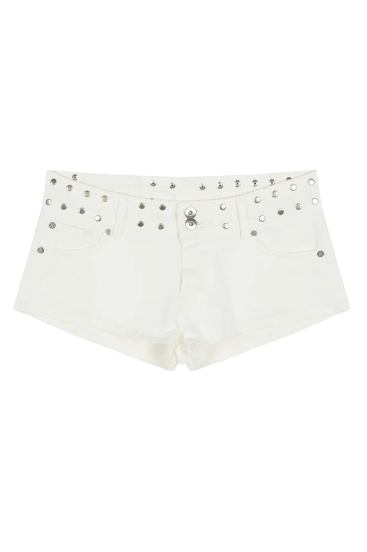 Y2K Star Print Denim Shorts