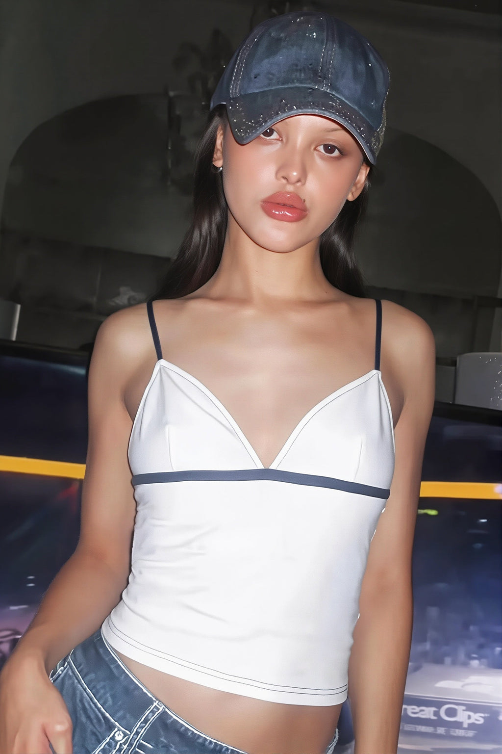 Minimal White Crop Cami Top