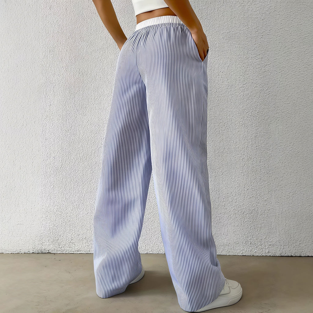 Striped Straight Casual Pants