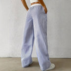 Striped Straight Casual Pants