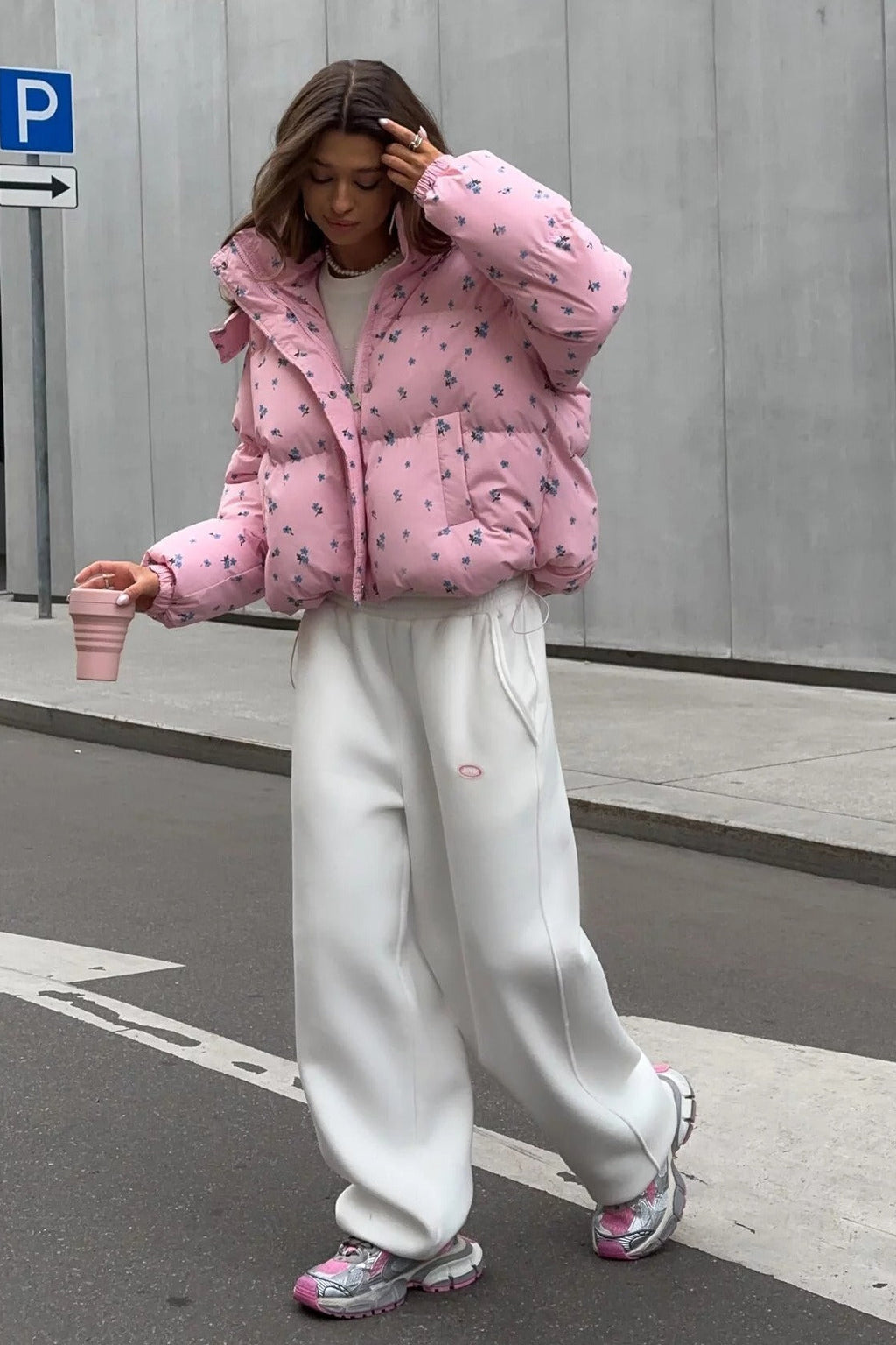Printed Puffy Puffer Jacket
