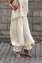 Structured Puff Ankle Casual Pants