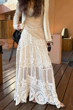 High Waist A Line Drape Skirt