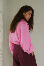 Solid Loose Casual Commuter Blouse
