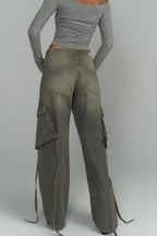 Vintage Patch Pocket Wide Leg Jean