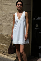 Pure Cotton Spaghetti Strap Mini Dress