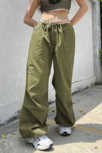 Low-Waisted Drawstring Cargo Pant