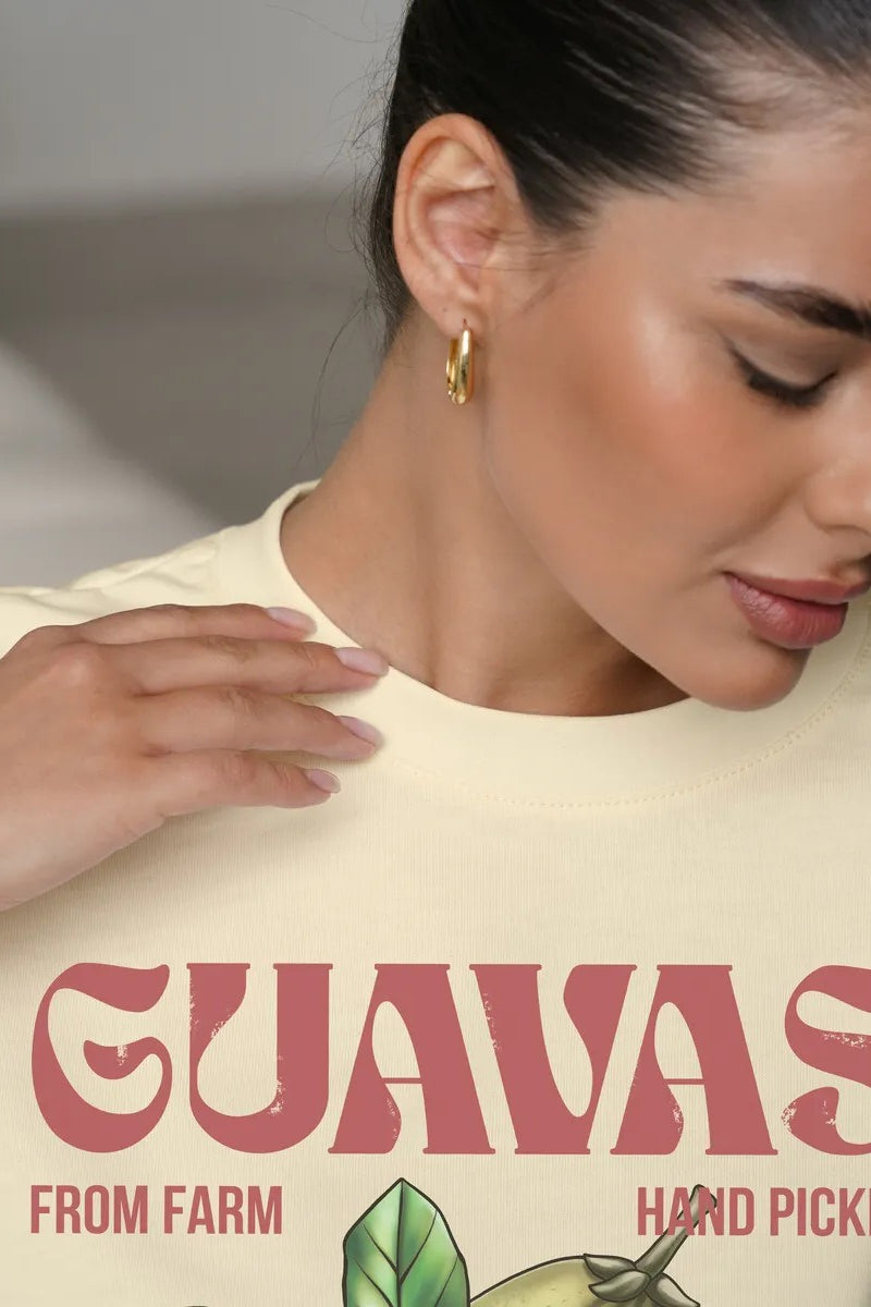 Casual Loose Cotton Fruit Print T-Shirt