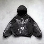 Dark Crimson Oversize Zipper Hoodie
