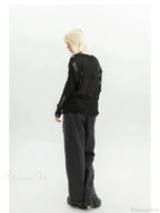 Dark Medieval 90S Style Denim Trouser