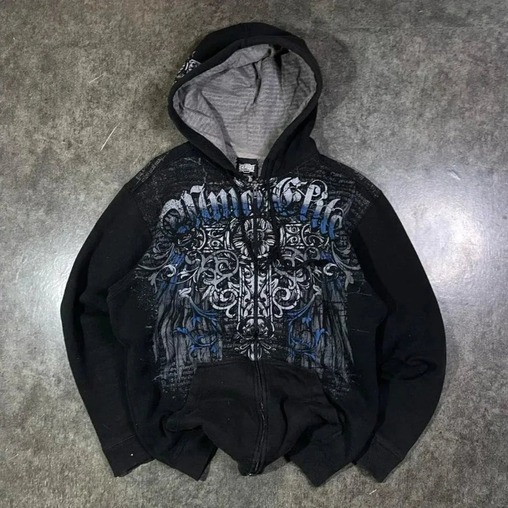 Dark Print Pullover Jumper