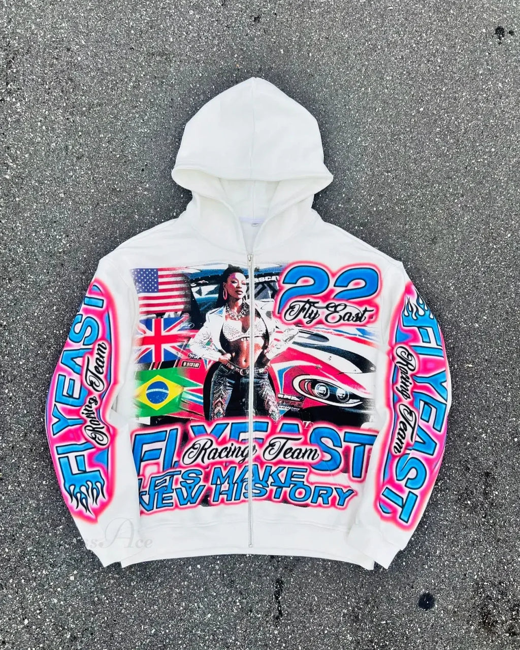 Dark Racer Pictorial Zip Hoodie