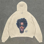 Dark Skull Design Zip Hoodie