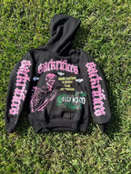 Dark Skulls Print Rebel Hoodie