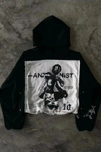 Dark Sparkling Sequin Zip Hoodie