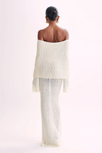 Off Shoulder One Knit Sweater Dress