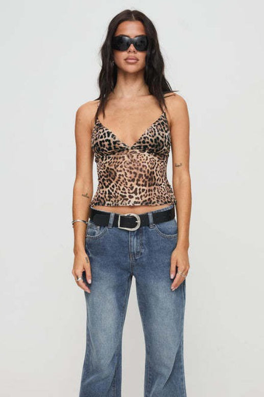 Leopard Print Cami Top