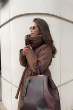 Long Stand Collar Puffer Jacket