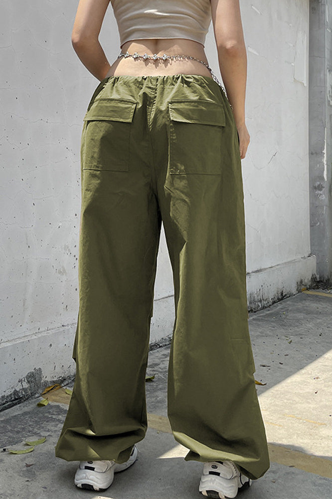 Low-Waisted Drawstring Cargo Pant