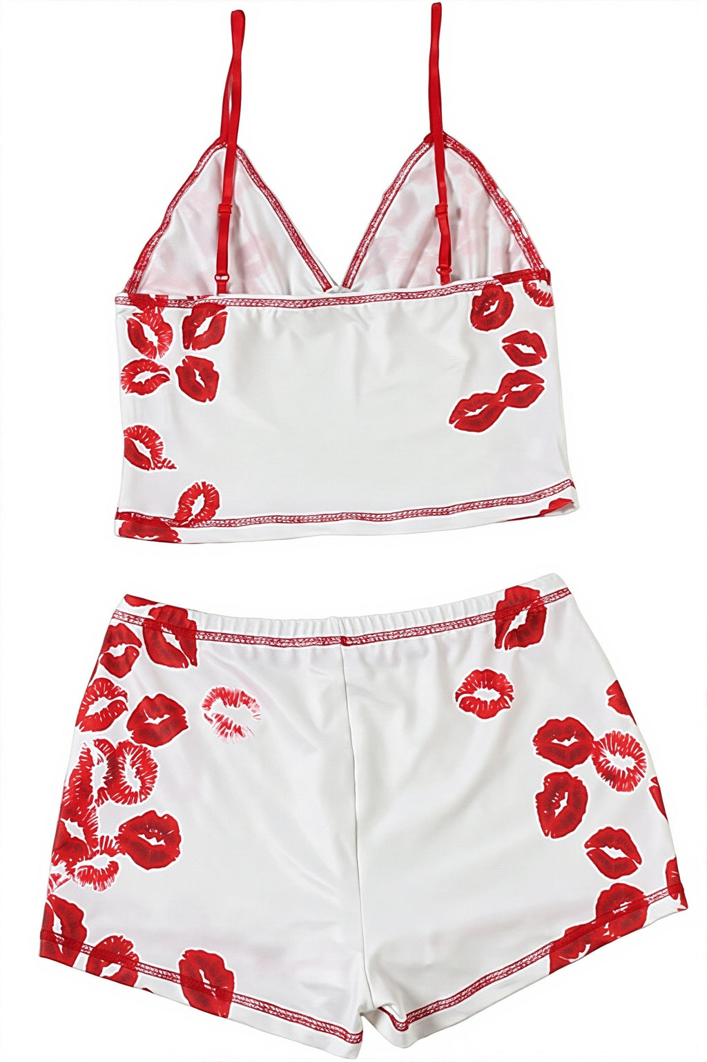 Lip Print Cami Two Piece Set