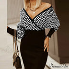 Deep - Party V-Neck Plaid Gown Long Hip Streetwear Arm Spring Casual Autumn Striped Vestidos