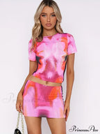 Digital Blue Bold Pixelated Two-Piece Set - Diva