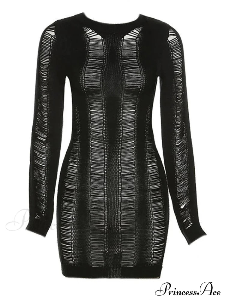 Trendy Distressed Mini Dress