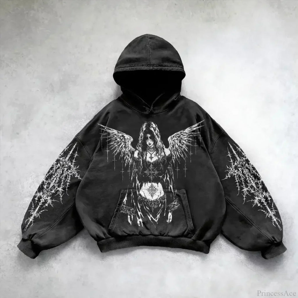 Divin Embroidery Zip Up Hoodie