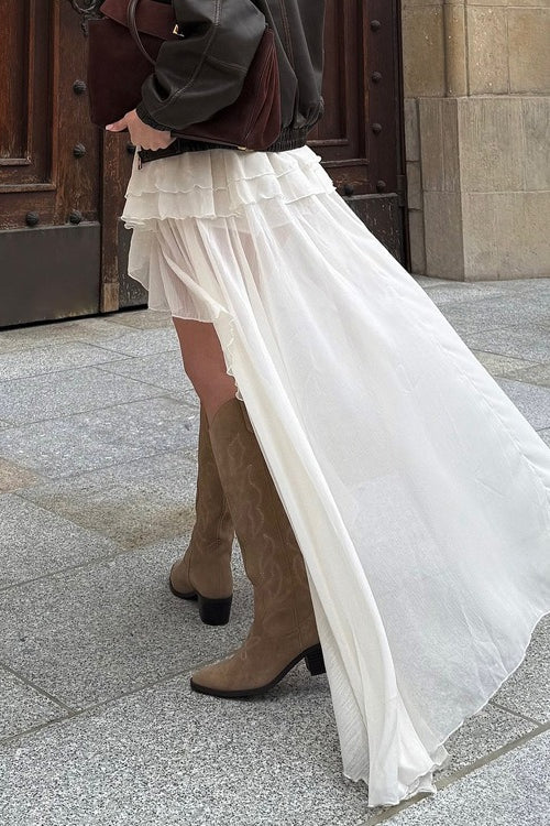 Casual Asymmetrical Hem A Line Skirt
