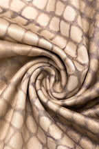 Flowy Snake Print Tie Detail Skirt Set