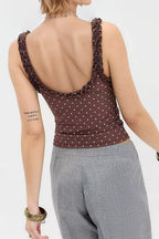 Polka Dot Ruffle Cami Top