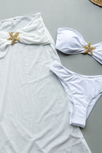 Bikini With Beach Skirt Three Piece Swim Set