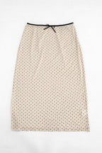 Polka Dot Mesh Sheer High Waist Skirt