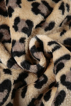 Leopard Plush Crop Coat
