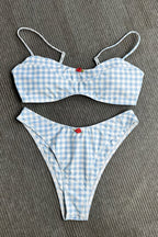 Lace Up Triangle Bikini Two Piece Sets