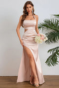 Halter Backless Gown Party Dress