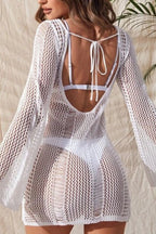 Backless Crochet Bikini Cover Up