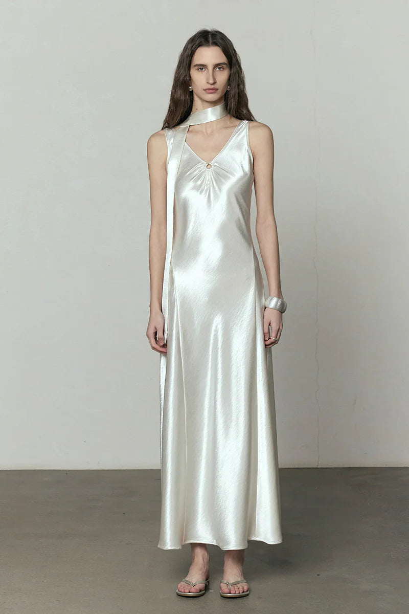 Temperament V-Neck Maxi Dress