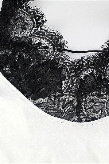 V Neck Lace Splice Maxi Dress