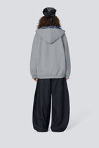 Plaid Lined Loose Hoodie