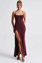 Summer Split Dress Slim Fit Spaghetti Strap Party